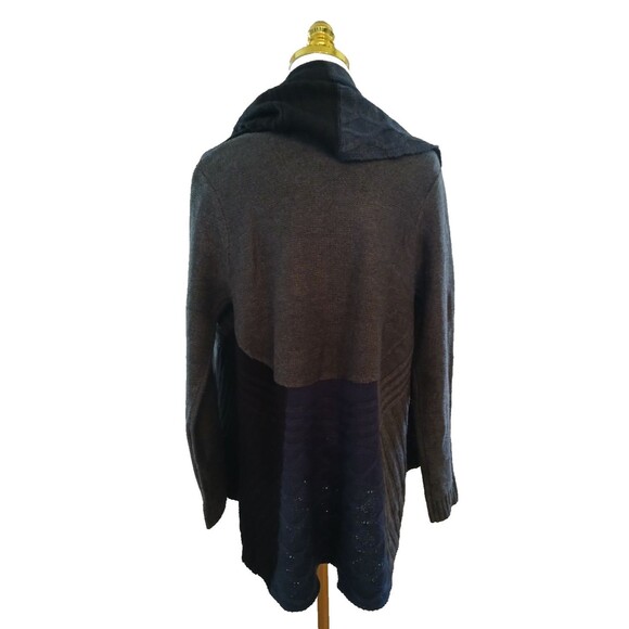 Style & Co Open Shawl Collar Cardigan Cape Knit Sweater Long Sleeve Womens Small - Picture 7 of 12